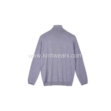 Women's Knitted Lurex Mock-Neck Pullover